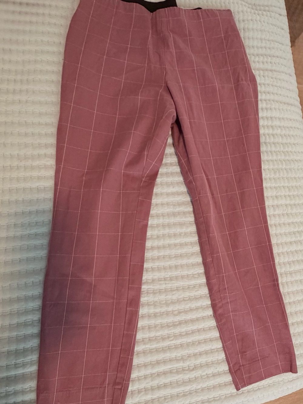 a new day Mauve Pink Windowpane Check Pants